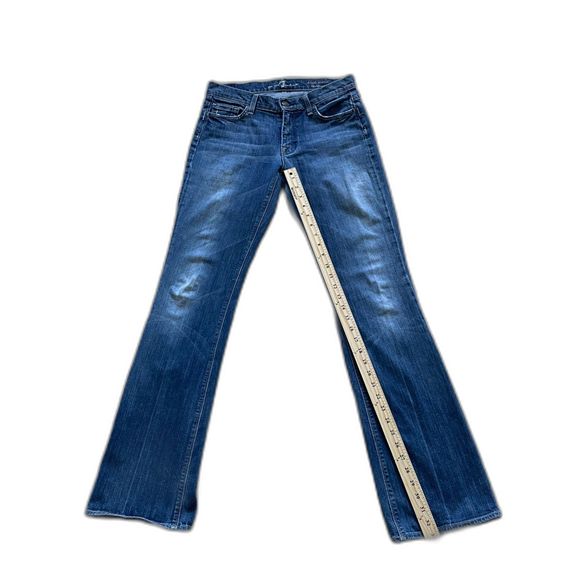 Women's 7 For All Mankind High Waist Bootcut Medium Wash Blue Jeans Size 28 - Picture 3 of 10